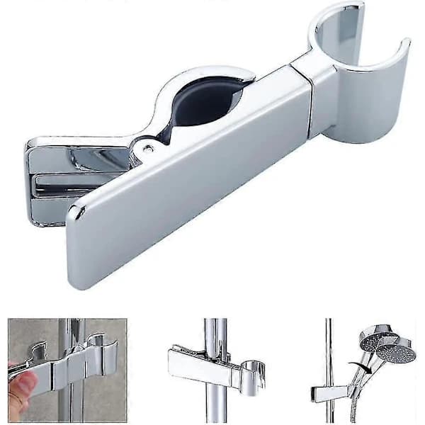 Justerbar dusjhodebrakett, universal type, 18-25 mm skyvestang, 45° roterende dusjhodebrakett