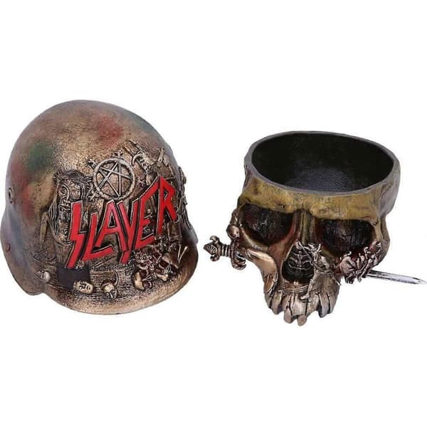 Slayer Eagle Hjelm Hodeskalle Logo Pynteboks, skrivebordsdekorasjon