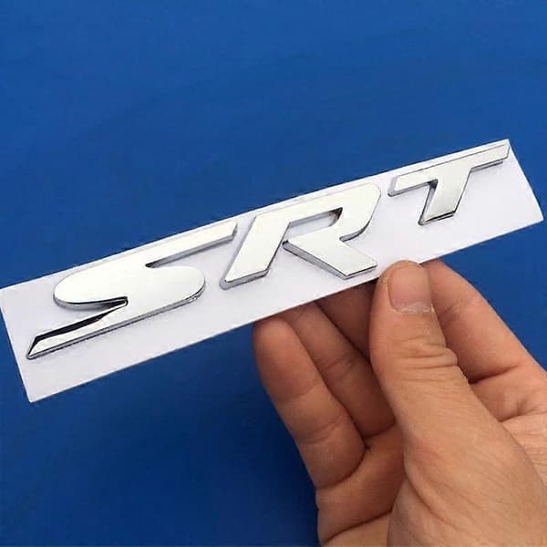Metall bil styling SRT frontgrill emblem klistremerke passer til Charger Challenger utvendig tilbehør red