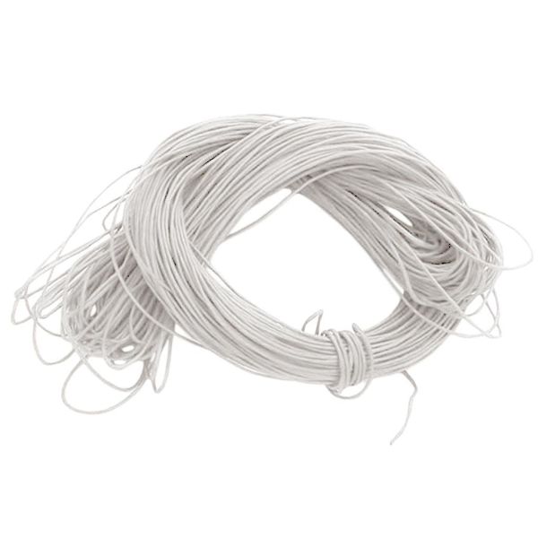 42 meter vokset bomuldssnor 1mm - Hvid