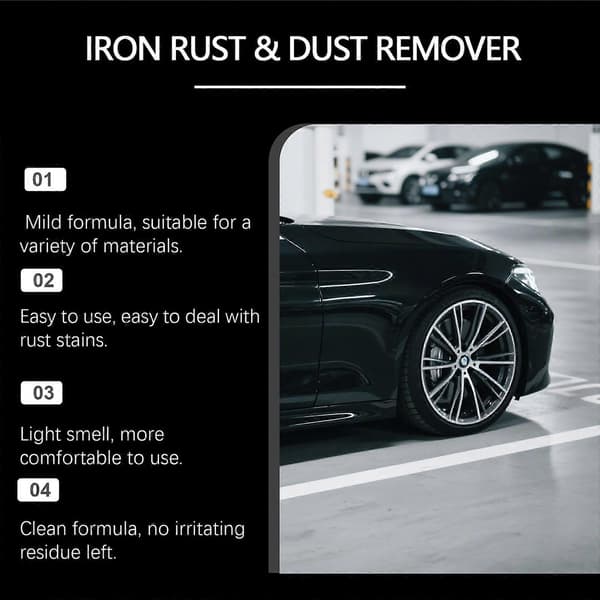 Rustfjernerspray Opgraderet Rustfjerner til Metal Kraftfuld Jernpletfjerner til Flere Overflader