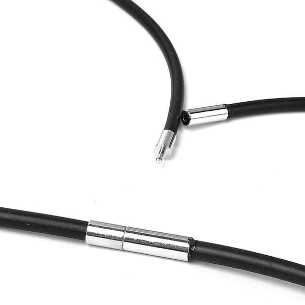 3 stk. 50 cm lang unisex sort gummisnor halskæde choker 3 mm