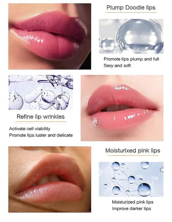 Læbeforstørrende Lip Gloss, Læbemaksimerende Plumper, Ekstrem Læbevolumen, Fugter, Forfiner Tørhedsrynker, Forbedrer Fyldig Glans 3Pcs