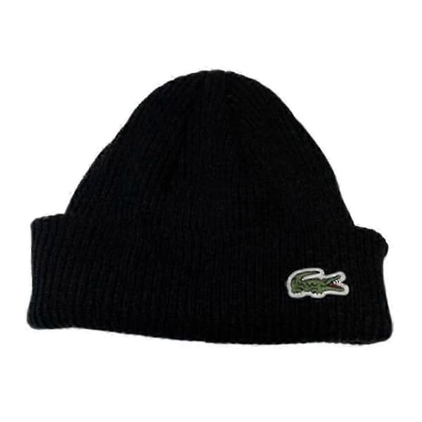Lacoste2 strikkeluer for menn og kvinner Lue Vinter Varm Utendørslue Black