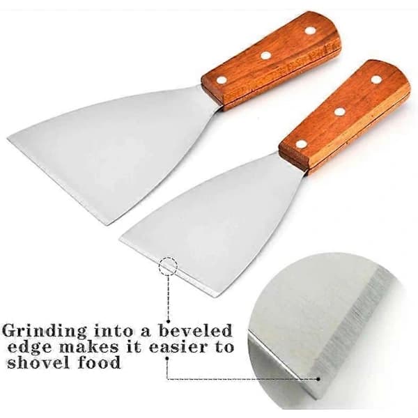 Grillskraber, rustfrit stål, kommerciel kvalitet, 8 1/4 tommer