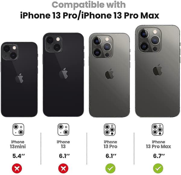 Iphone 13 Pro - Iphone 13 Pro Max Kameralinsebeskytter - Blått Glitter