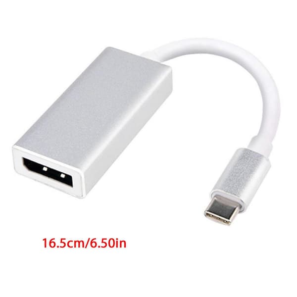 Letvægts USB C til DisplayPort-konverterkabel Han til Hun-stiklinje til tilslutning af bærbare computere til skærme