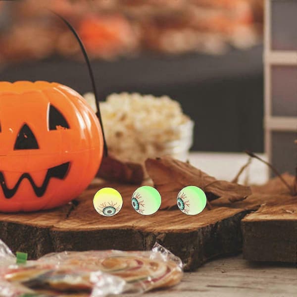 40 stk. Halloween øjeæblemønster hoppebolde, kreative hoppebolde