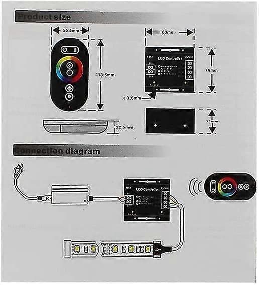 12v-24v Rgb Led Touch Dimmer Switch Dimmer Switch För Led Strip Lights