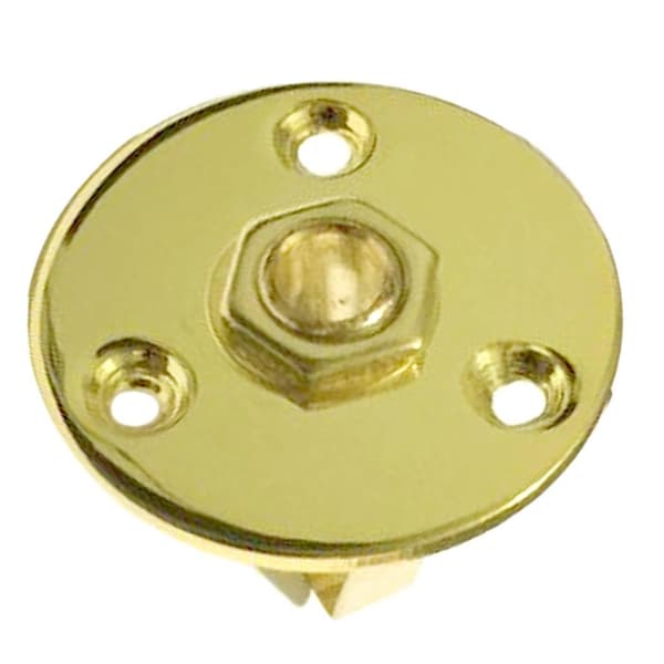 2xRund Jack Plate Socket Connector 1/4\" 6.35mm för Elbas Gitarr Guld