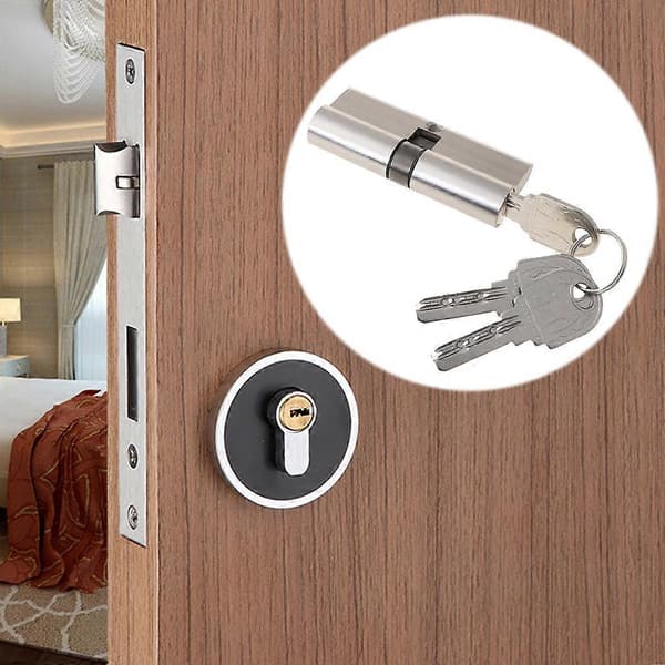 Entrédörrlås Cylinderlås med 3 nycklar Stöldskydd Säkerhet Innerlås Entrédörr Låssatser