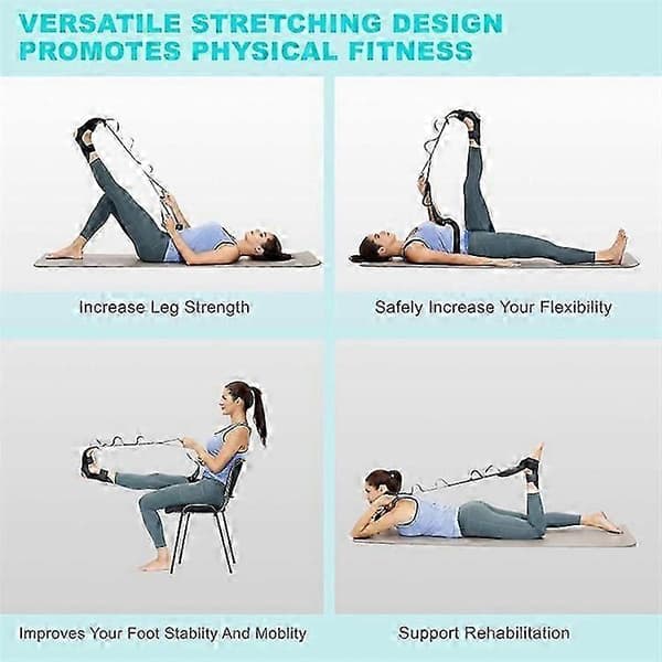 Fotsträckare Yogastretchband, Bensträckare, Hamstringsträckare för Plantar Fasciit, Smärtlindring