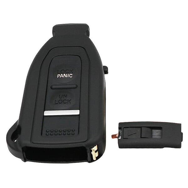 2 knapper erstatning smart bil fjernkontroll nøkkelskall uklippet blad for LS430 2002-2006