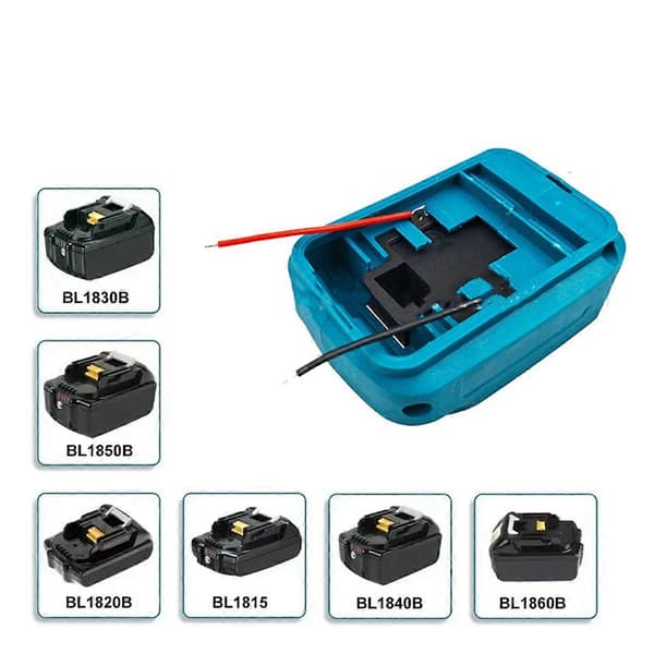 Strömfäste Anslutningsadapter Dockhållare för Li-Ion Batteri DIY Adapter Röd