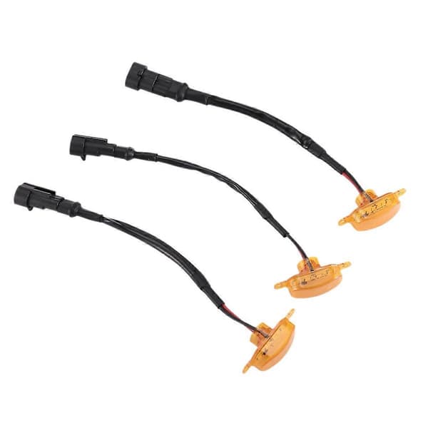 3 stk LED-grillkjørelys, LED-lys for frontfangergrill for 2004-2014 og 2014-opp / (Grill
