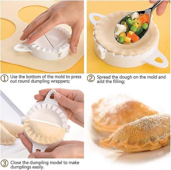 Dumpling Maker, Dumplingform, Dumplingmaskin, Dumpling Maker, Dumplingmaskin, Dumpling Kjøkkenverktøy, Empanadaform, Dumplingpresse, Dumpling Mak