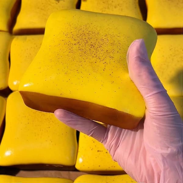 Brød Smør Squishy, Langsomt Stigende Squishy, Julegave, Stressbolde, Stresslindring og Fidget Legetøj til ADHD