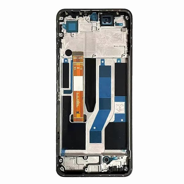 Til Realme 10 Pro 5G Grade B LCD-skærm og Digitizer-samling med ramme (uden logo) - Sort