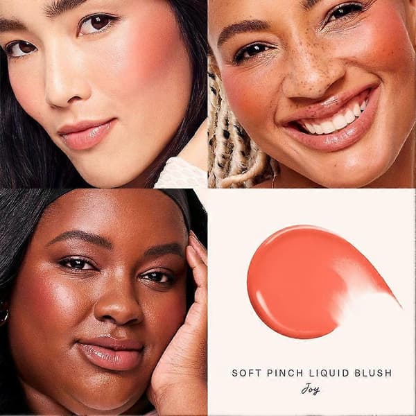 Flydende Blush - Happy, 7,5 ml, Grænseoverskridende, Opbyggelig Farve, Ny