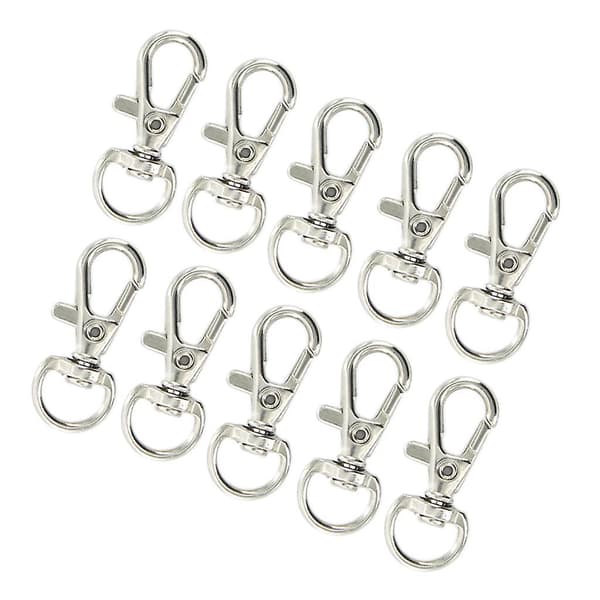 9xPhenovo 10st Vridbara Snäppkrokar Silver 12mm x 30mm