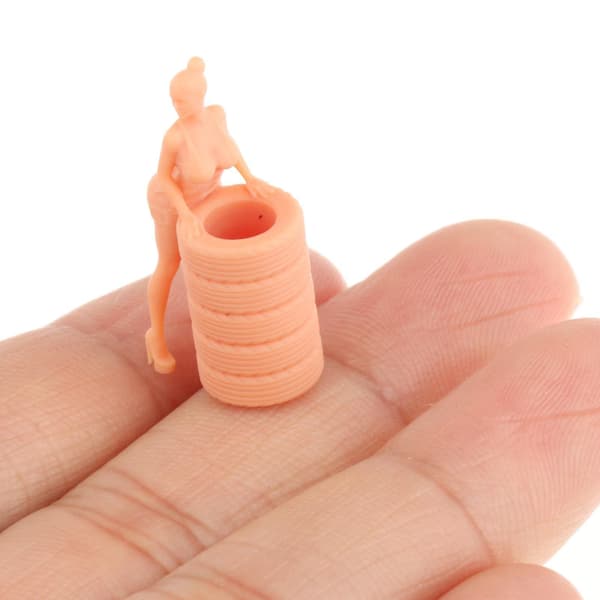 1:64 Skala DIY Maleri Karakterer Små Figur Mennesker Gade Layout Diorama C
