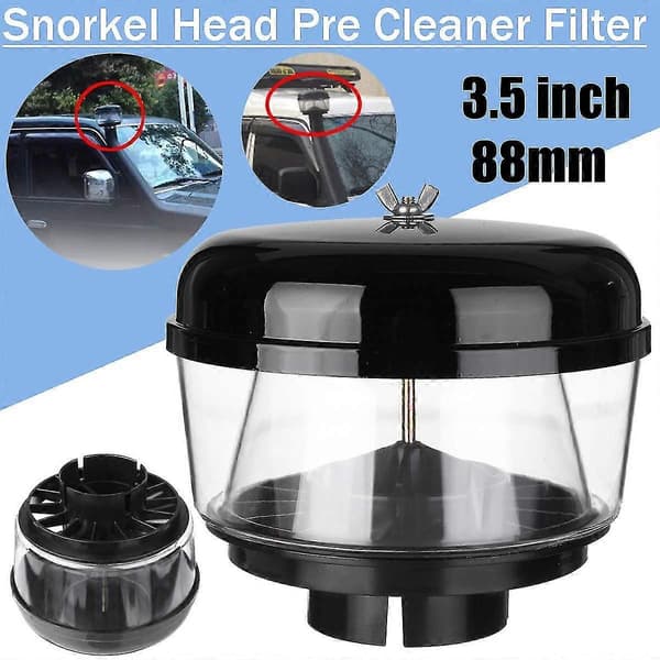 3,5 tommer 88 mm vannfelle snorkelhode luftrammehode forrenser luftstrøm bil snorkelhode snorkel Ra