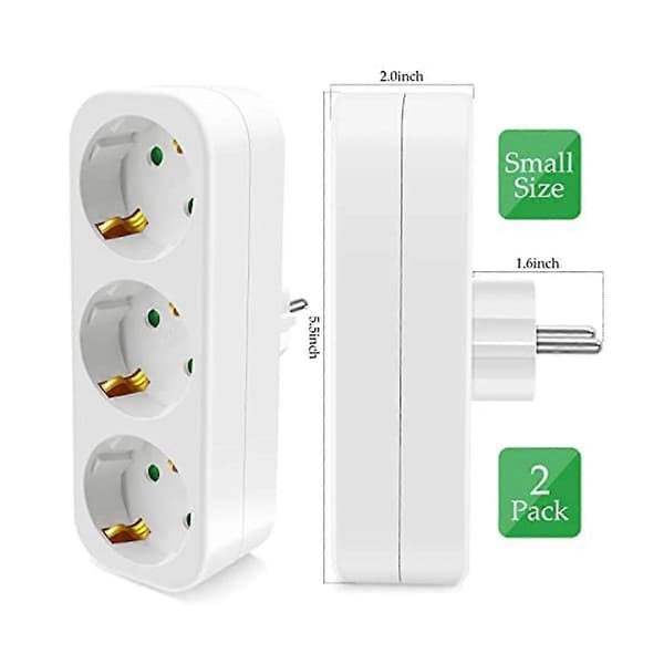 Multistik uden kabel, 250V/16A stikadapter, bærbare stik, 3680W konverterstik EU-stik