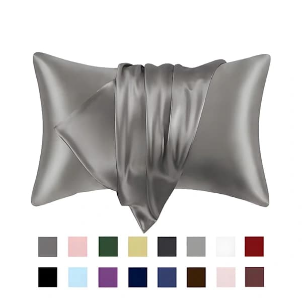 Örngott i satin - Örngott - 50 x 66cm - 2-pack Mörkgrå Dark Grey