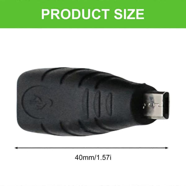 Mikro-USB til USB B hunn-omformere adapter 5-pinners hannkontakter for dataoverføring og ladekabelomformere