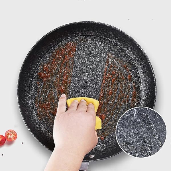 28 cm marmor stekepanne non-stick Maifan stein gass elektrisk induksjon