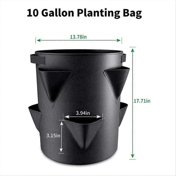 5 gallon jordgubbsodlingspåsar, växtodlingspåsar