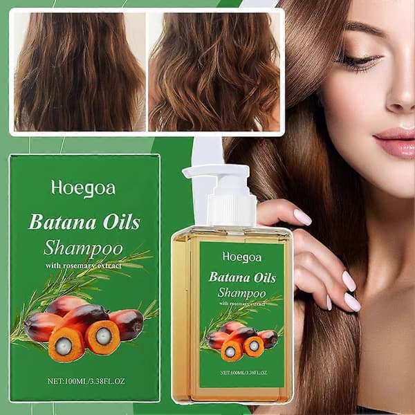 Batana Olie Hårvækst Shampoo Mod Hårtab Regenererende Hårvask til Alle Hårtyper 3pcs