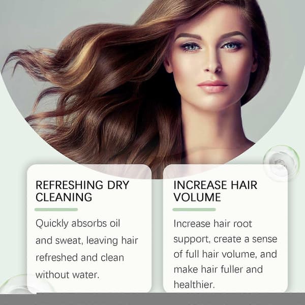 Tørrshampoo, Fluffy No-Rinse Shampoo, Forfriskende Tørrshampoo For Hårvekst, Oljefjerner Langvarig Styling Shampoo 2pcs