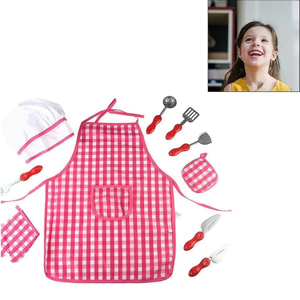 Barn Matlagningsset Barn Kock Kock Rollspel Kostym Set Matlagning Bakdräkt Leksak
