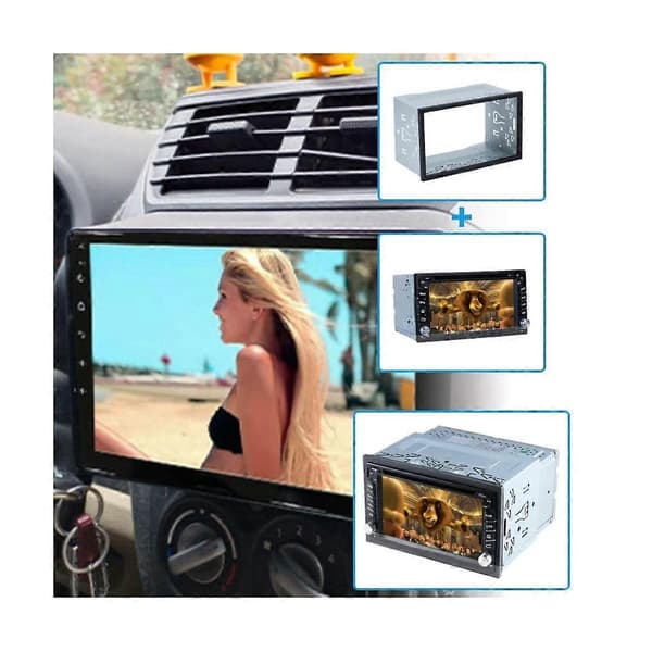 Bilradio Installationsram Universal 2DIN Dubbel DIN Metallram Installationsfack Bil DVD-spelare