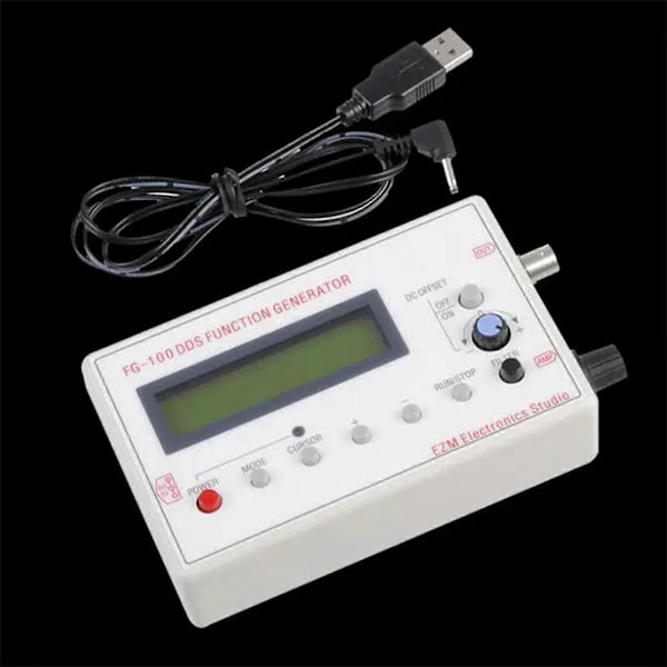 Uppgraderad 1Hz-500KHz DDS Signalgenerator Räknare, Högprecisions Sinus+Fyrkant+Triangel+Sågtands Vågformsgenerator
