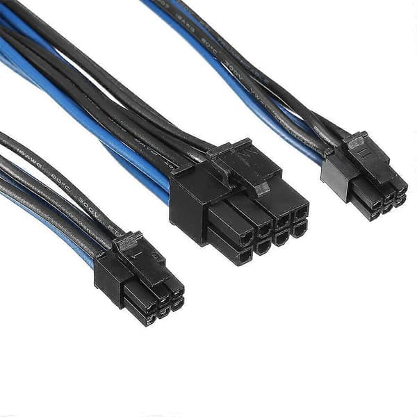 Dobbelt Mini 6-benet til 8-benet PCI Express-videokort strømadapterkabel til Mac Pro Tower / Power Mac G5