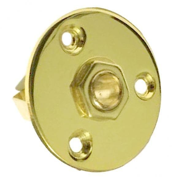 2xRund Jack Plate Socket Connector 1/4\" 6.35mm för Elbas Gitarr Guld