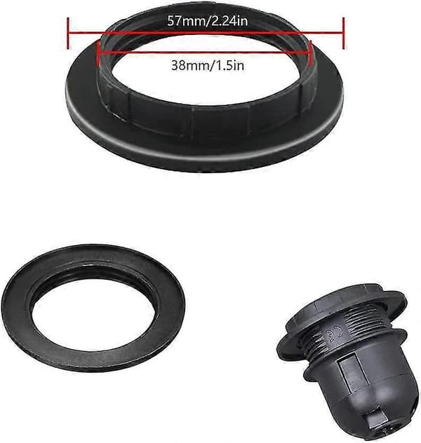 Stykker E27 Reduktionsring Lampeskærm Ring Lampeskærm Adapter Til Pladelys Tilbehør Ring Konverter