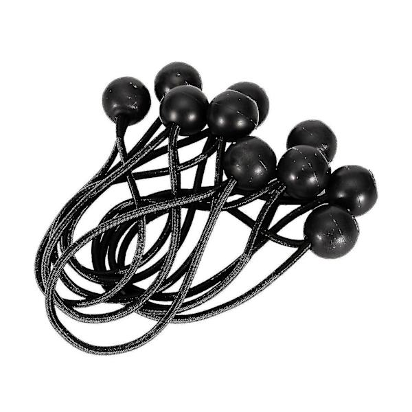 Suxm Telte Bungee Wire Markise Stropper Camping Vandretelt Tilbehør Elastisk (10 Stykker, Sort)