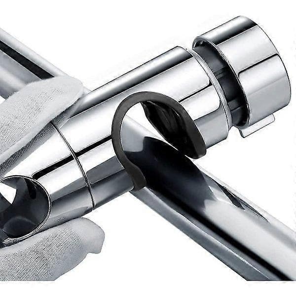 Utskiftbar hånddusjholder, dusjhodeholder, 18-25 mm justerbar diameter, krom ABS (sølv)