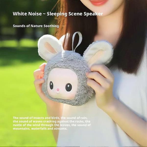 Pehmoinen pupu Bluetooth-kaiutinlelunukke White