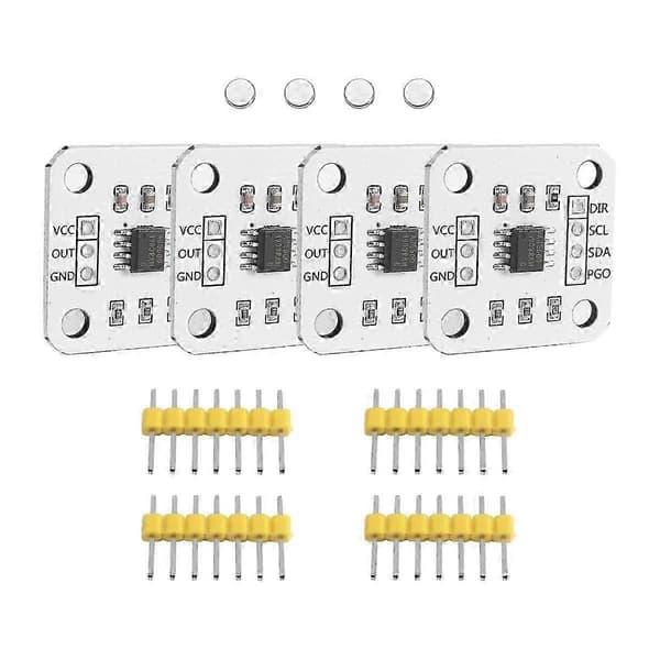 4 stk. AS5600 magnetisk encoder magnetisk induktionsvinkelmålingssensormodul 12-bit høj præcision