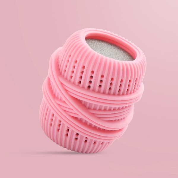 Genanvendelig skyllemiddeldispenserbold — Vasketøjsblødgørende bold til vaskemaskiner (Pink)