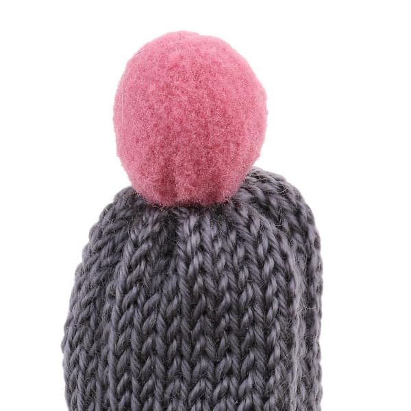 2x1:6 Grovstickad mössa med tofs för Blythe Azone Licca-docka grå