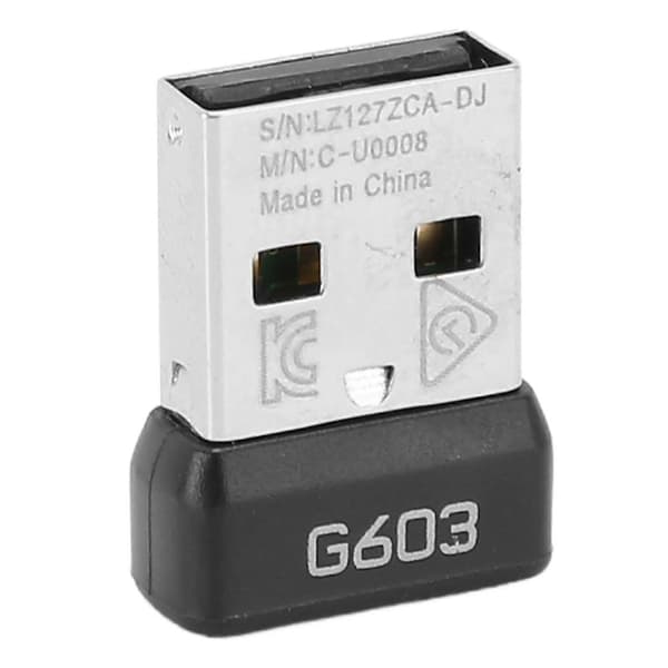 Erstatningsmottaker for Logitech G603 2.4G trådløs Plug and Play USB-dongel musemottakeradapter