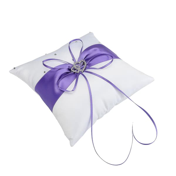 2 st bröllopsset vit satin och kungsblå blomsterflickakorg och ringkuddeset för bröllop blå White