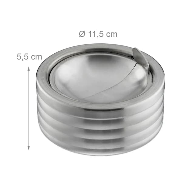 Tuhkakuppi kannella (tuulenpitävä)