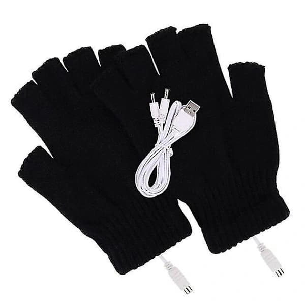 Unisex opvarmede handsker, vintervarme USB elektriske fingervanter 1