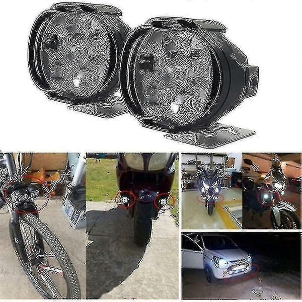 2 stk. Universal Motorsykkel Frontlykt